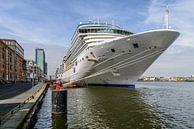 Cruiseschip in de haven van Amsterdam. van Don Fonzarelli thumbnail