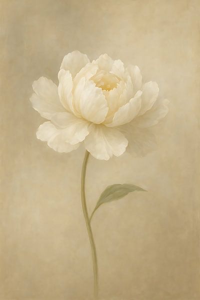 Pivoine blanche Sérénité par RezArt