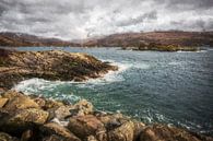 Meerwasser kollidiert mit Felsen in Schottland von Digitale Schilderijen Miniaturansicht