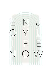 Enjoy life now - turquoise by Melanie Viola