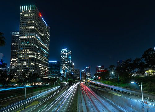 Downtown Los Angeles la nuit sur Remco Piet