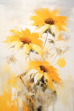 Sommerlicher Tanz der Sonnenblumen von Emil Husstege