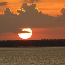 zonsondergang Darwin, Australie von Margot van Dijk