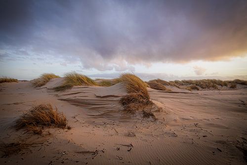Strand, zee en wolken