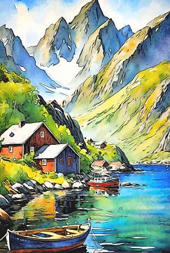 On the road in the fjords, motif 6