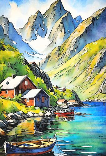 On the road in the fjords, motif 6