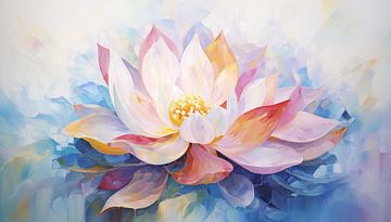 Lotus Ölgemälde Panorama Nahaufnahme von TheXclusive Art