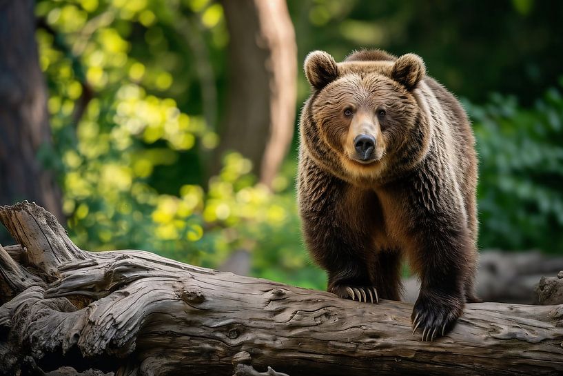 Beer in het bos van fernlichtsicht
