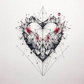 Geometric heart by TheXclusive Art