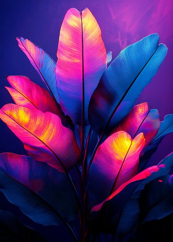 Paarse bananenbladeren