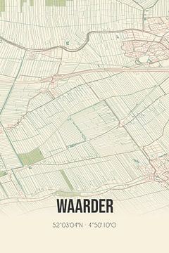 Vintage map of Waarder (South Holland) by Rezona