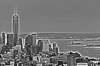 Skyline mit dem One World Trade Center in New York, USA
