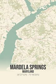Alte Karte von Mardela Springs (Maryland), USA.