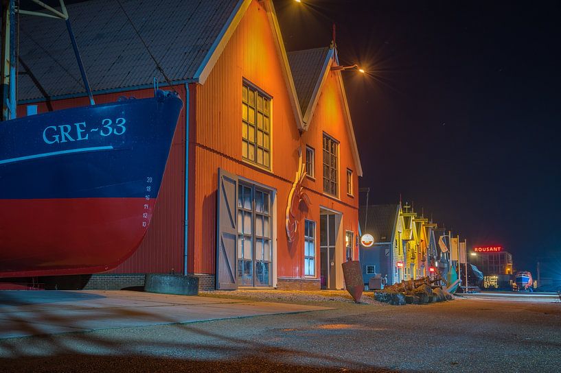 Le port de Zoutkamper de nuit avec GRE33 par Jan Georg Meijer