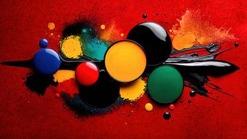 Collision of colour worlds by Klaus Tesching - Art-AI