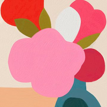 Bloemen Abstract 02 van The Printable Studio