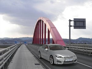 Auto Rote Brücke