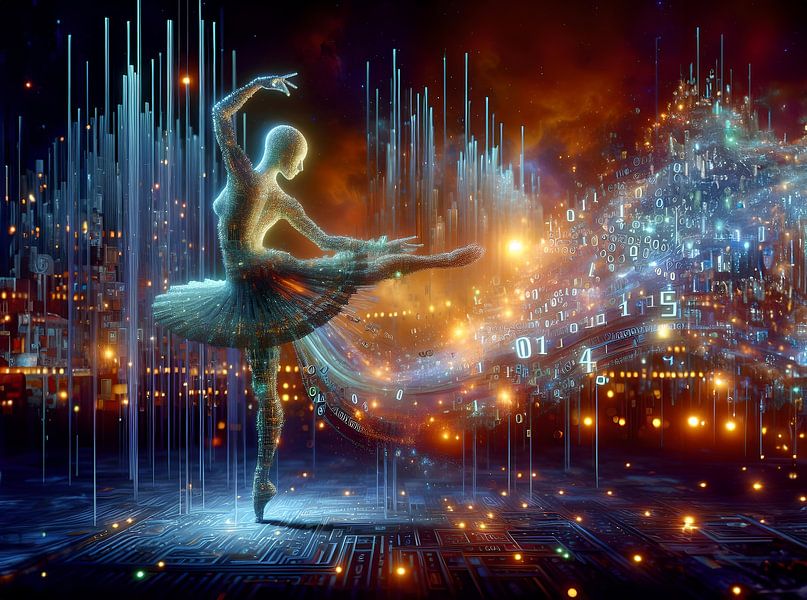 A ballet dancer dances with binary codes by Eye on You