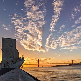 Sonnenaufgang in Lissabon von Achim Thomae