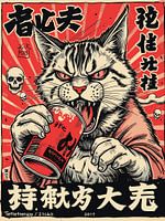 Retro White Cat