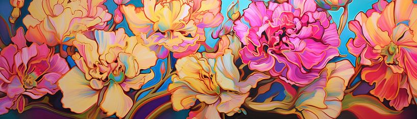 Colourful flowers by Abstract Painting