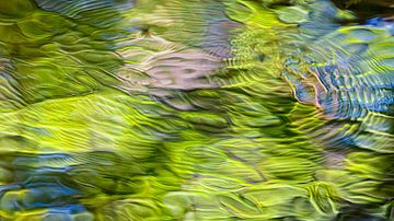 Choppy waters with swirls in pastel colours by Wim Keessen