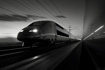 Ein TGV im Hochgeschwindigkeitsmodus von Skyfall