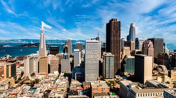 Panorama Hochhäuser in down town San Francisco Kalifornien von Dieter Walther