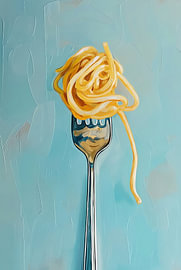 Spaghetti auf der Gabel von Adalberto Sorrentino