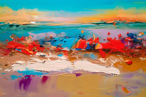 Abstract Artwork of a Summer Day on the Coast