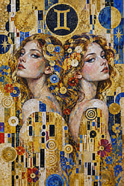 Gemini-Gemälde – Astrologische Kunst zum Sternzeichen von Galerie Hoppenbrouwers