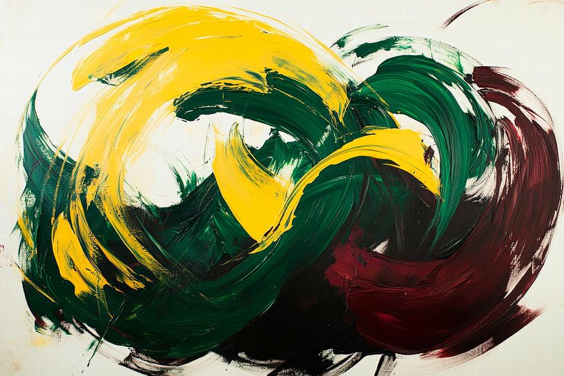 Des coups de pinceau colorés en mouvement par Poster Art Shop