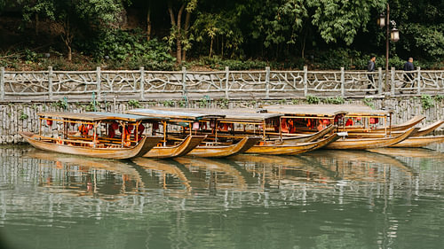 Boats Along the Bamboo Shore