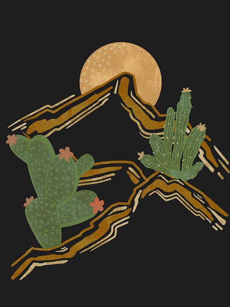Montagnes Rocheuses et Cactus par Nikita Jariwala