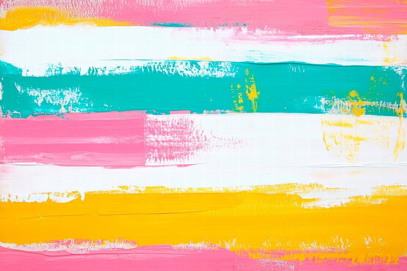Brightly coloured stripes - Modern design by Poster Art Shop