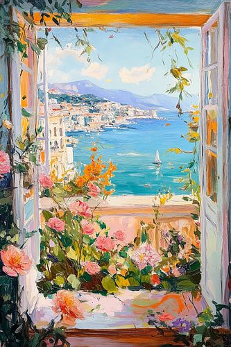 Blick auf die mediterrane Küstenlandschaft