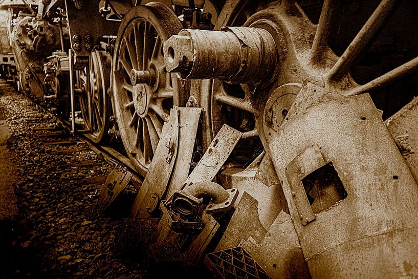 Stoom Locomotief van Lesley Kunstt