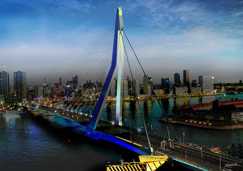 Erasmus Brücke, Rotterdam von Yannik Art