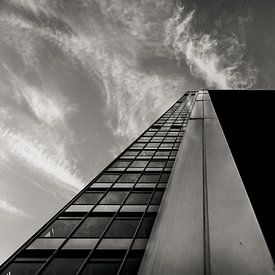 Architektur, Frankfurt Skyline Blick nach oben von domiphotography