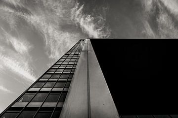 Architektur, Frankfurt Skyline Blick nach oben von domiphotography