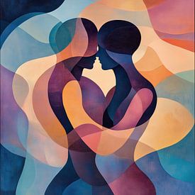 Liefde in vormen kleurrijk van TheXclusive Art