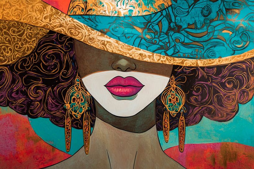 L'élégance féminine dans un jeu de couleurs par Poster Art Shop