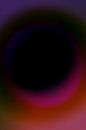 Retro jaren 70 neon kunst. Abstract verloop in zwart, violet, roze en roestig oranje. van Dina Dankers thumbnail