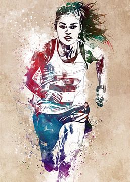 Runner sport art #runner #sport #jogging by JBJart Justyna Jaszke