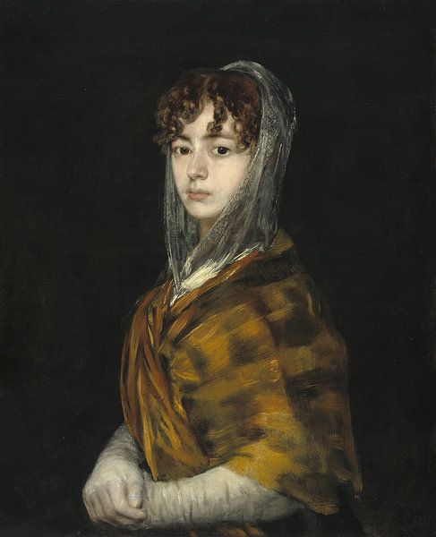 Francisca Sabasa y Garcia - Portrait femme vieux maître de Francisco Goya par Vintage en botanische Prenten