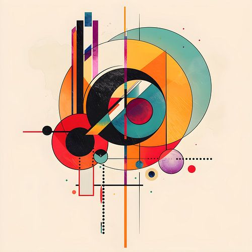 Geometrisch abstract cirkels en lijnen