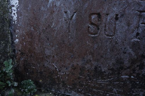 Detail van oude grafsteen