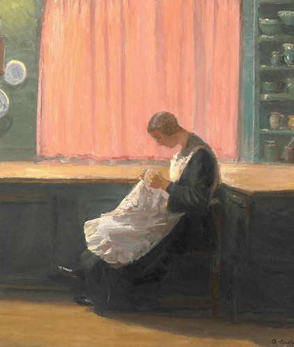 Anna Ancher, Na een dag werken, 1924