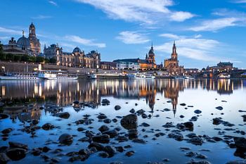 Dresden in the evening light – My view from the Königsufer