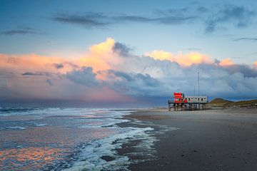 Plage de Petten au coucher du soleil